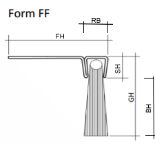 Abdichtbürste Form FF Maße