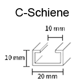 C-rail dimensions