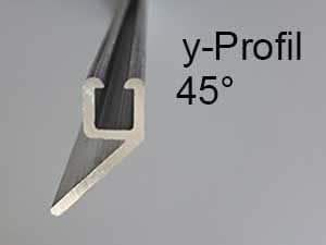 Aluprofil-Y-Form 45°