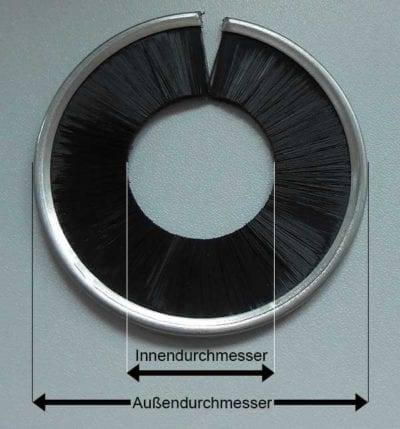 Streifenbürste ringförmig Maße