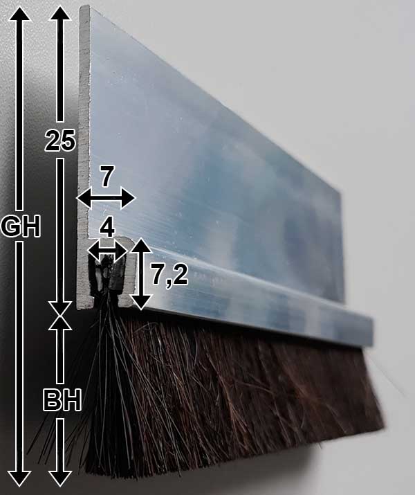 Streifenbürsten in h-Profil