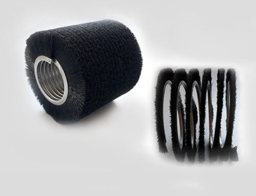 Strip brush in spiral form