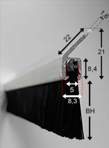 Streifenbürste in y-Profil